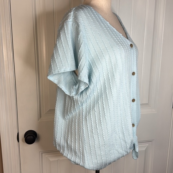 Weatherproof Vintage Women's Lightweight Tie Front V-Neck Shirt Top XXL - Picture 5 of 10